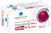 Vitamina C 1500 mg + D3 3000 UI Retard, 30 comprimate, BioSunLine