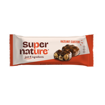 Ciocolata BIO cu alune de padure intregi, 34 g, Super Nature