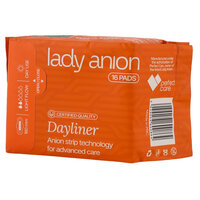 Absorbante zilnice cu bumbac organic Dayliner 180mm, 16 bucati, Lady Anion
