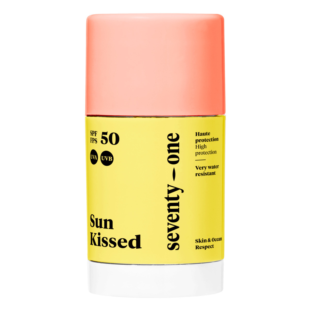 Stick protectie solara rezistent la apa pentru fata si zone sensibile SPF 50 Sun Kissed, 15 g, Seventy One Percent