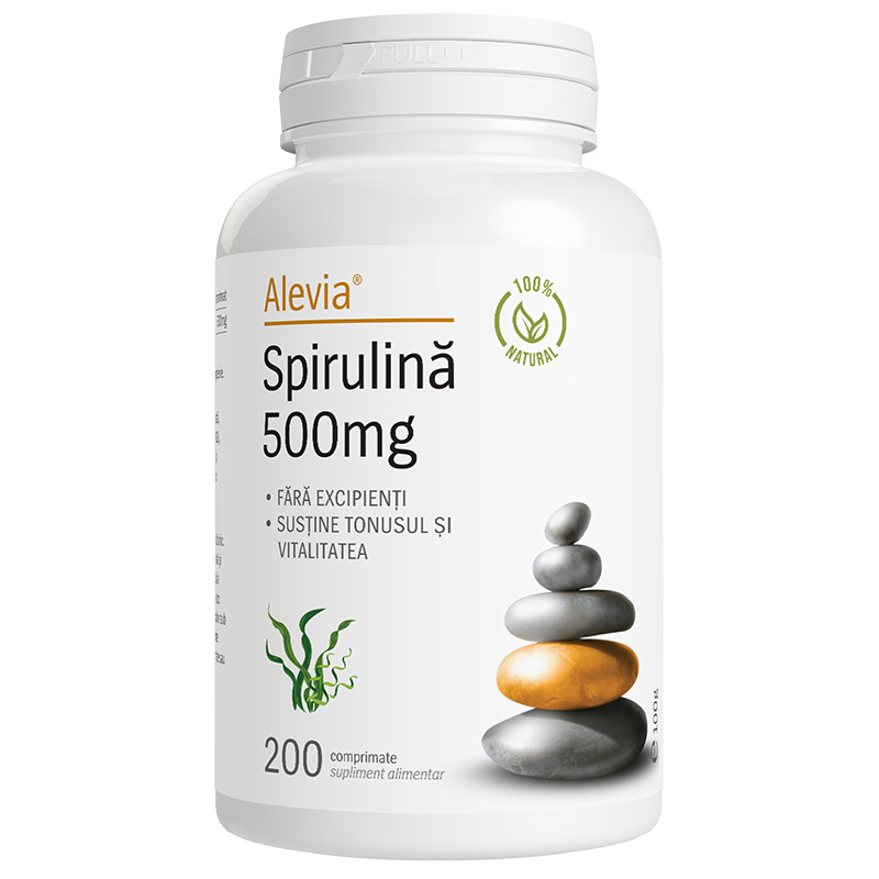 Spirulina 500 mg, 200 comprimate, Alevia