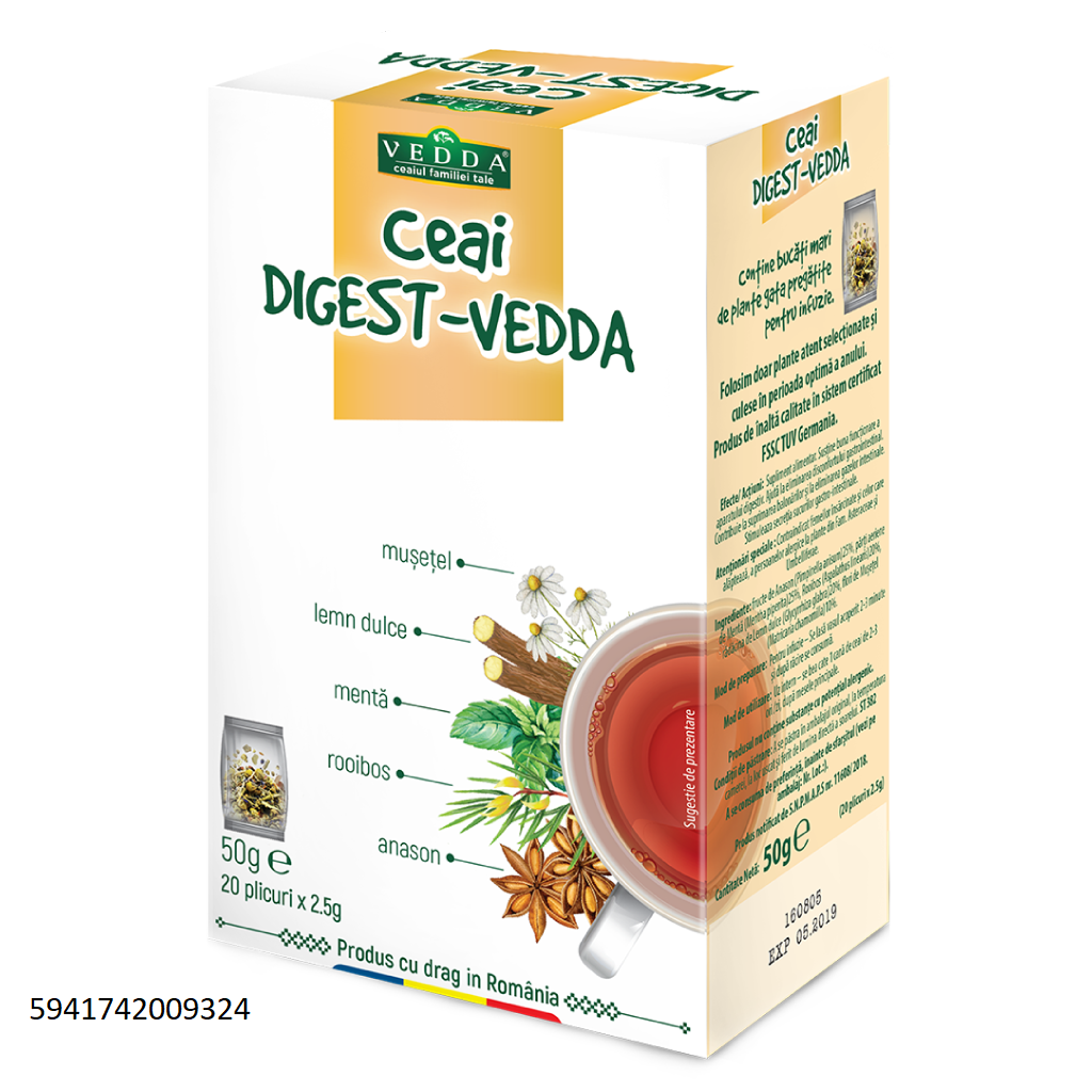 Ceai digest, 50 g, Vedda