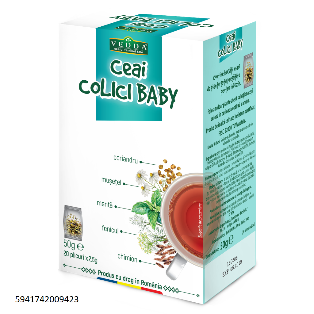 Ceai colici baby, 50 g, Vedda