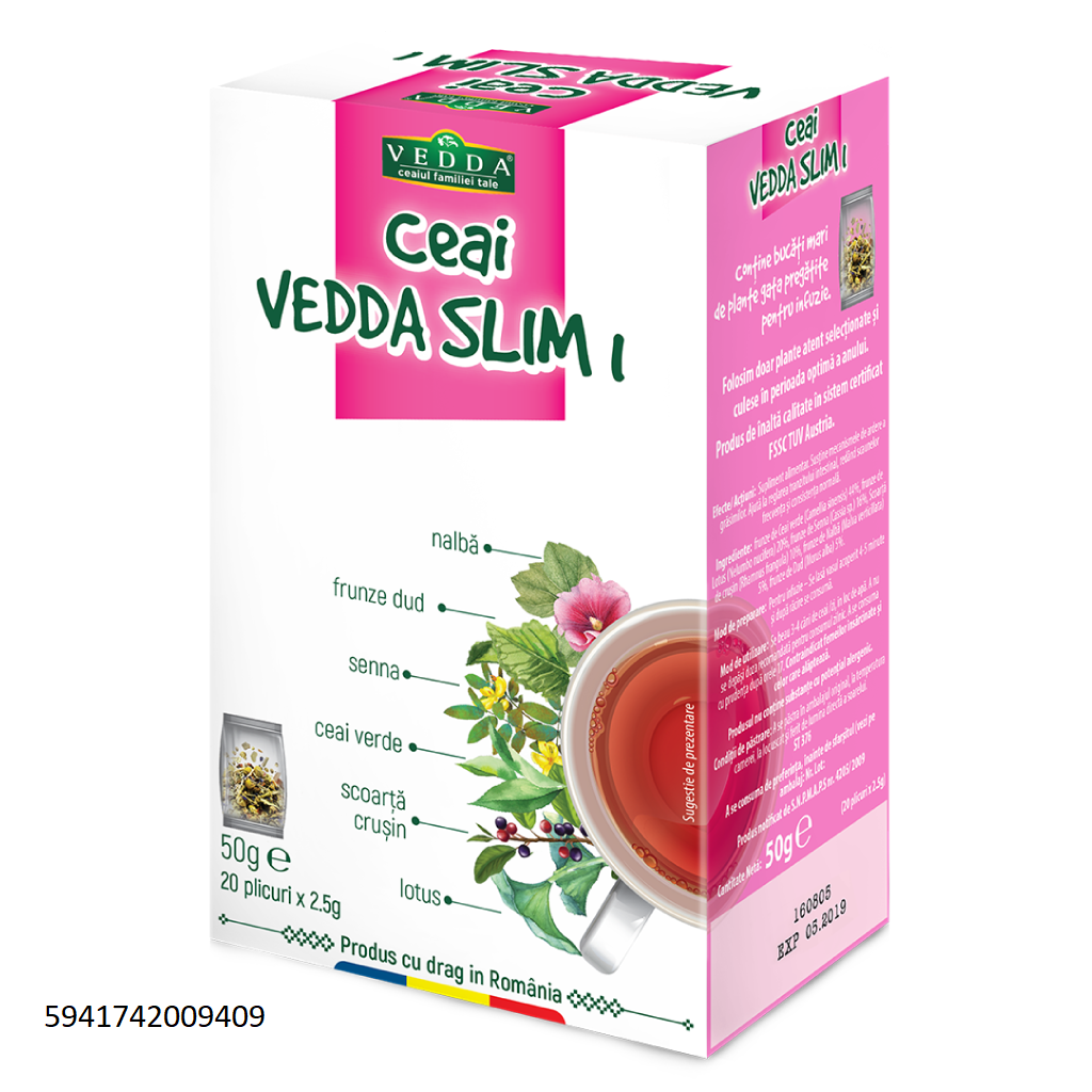 Ceai slim 1, 50 g, Vedda