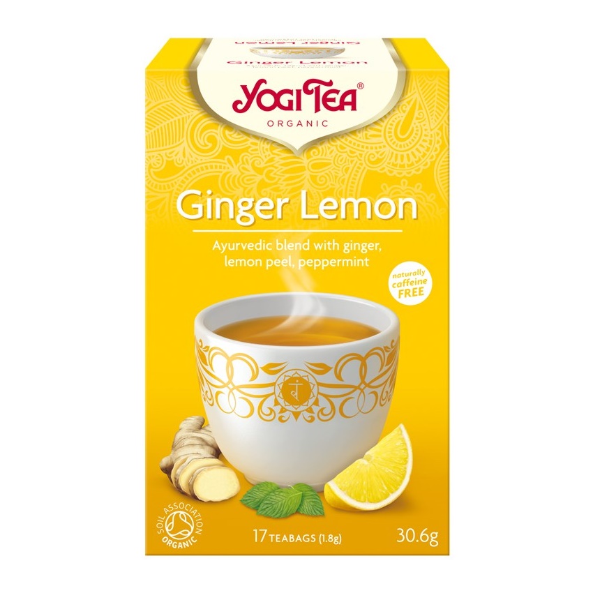 Ceai Bio Ginger Lemon, 17 plicuri, Yogi Tea