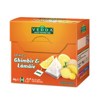 Ceai ginger lemon, 20 plicuri piramida, Vedda