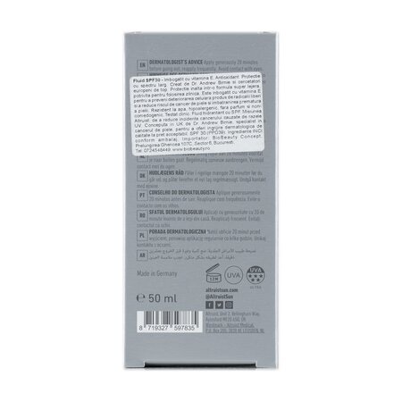 Fluid antioxidant de protectie solara cu SPF 30, 50 ml, Altruist 738997