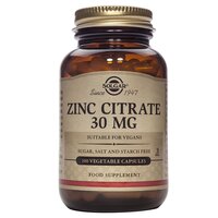Zinc Citrate, 30 mg, 100 capsule vegetale, Solgar