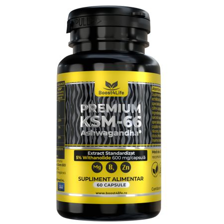 Ashwagandha KSM-66 Premium, 60 capsule vegane, Boost4Life 668579