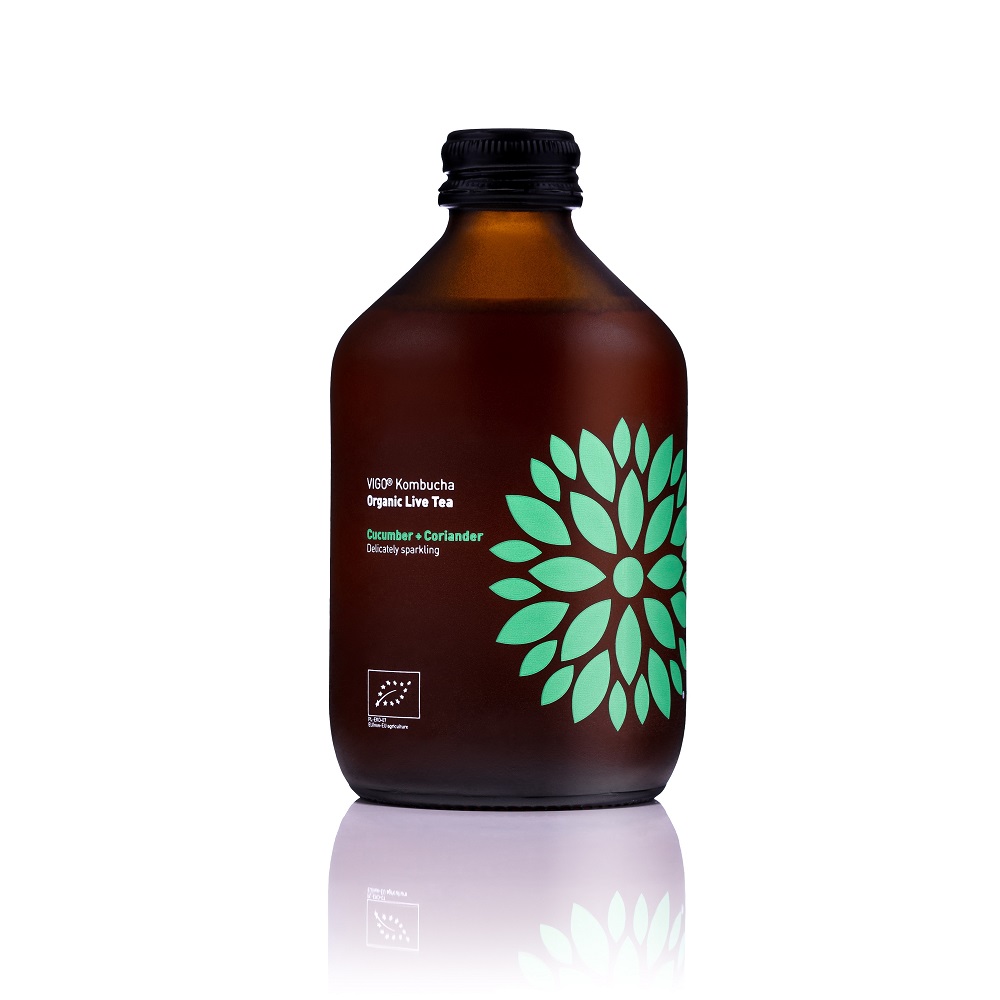 Bautura Bio Kombucha cu Castravete si Coriandru, 330 ml, Vigo