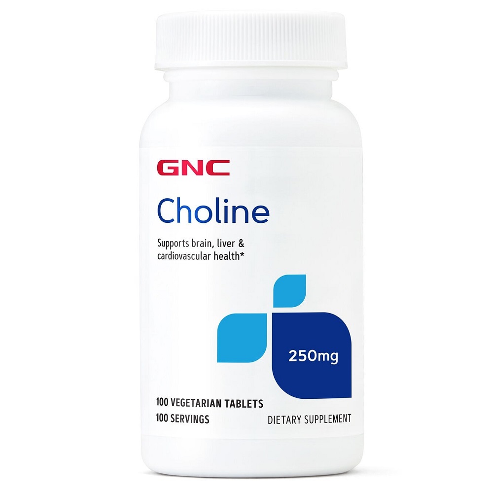 Colina, 250 mg, 100 tablete vegetale, GNC