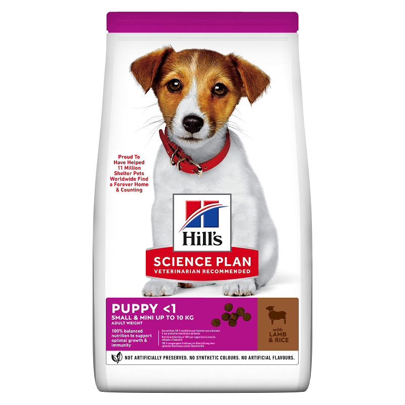 Hrana cu miel si orez pentru caini Puppy Small & Mini, 300 g, Hill's SP