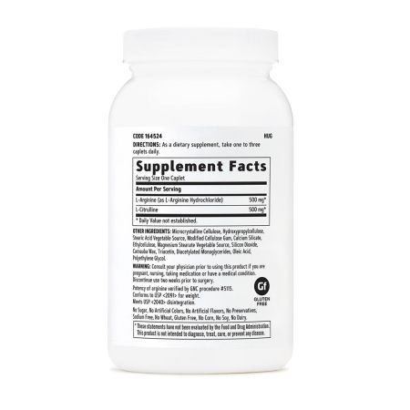 L-Arginine & L-Citrulline, 120 tablete, GNC 647707