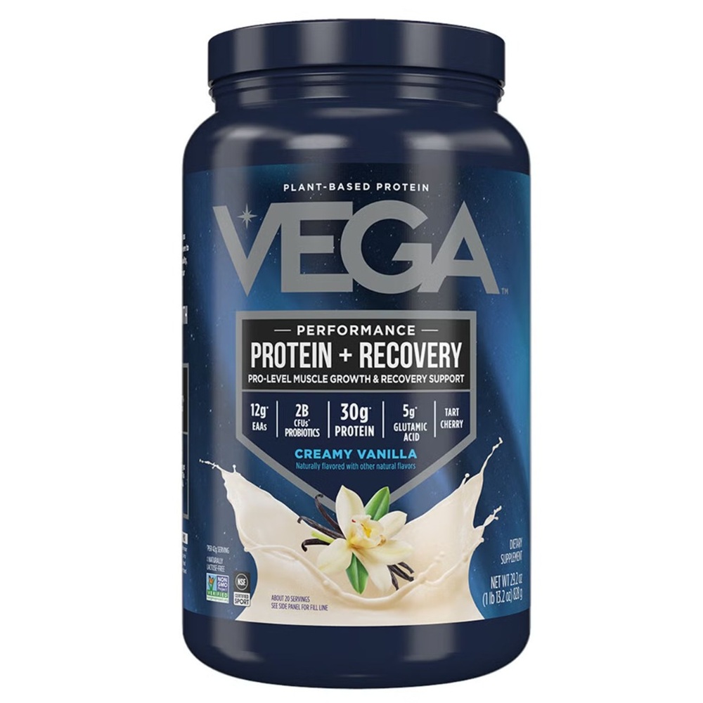 Proteina vegetala fara gluten cu aroma de vanilie Vega Sport Premium, 828 g, GNC