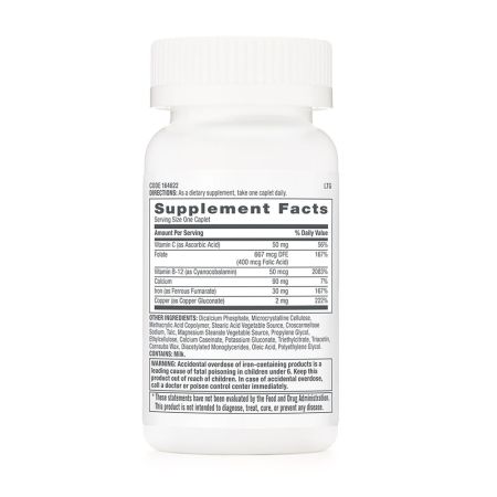 Formula cu fier pentru femei Iron Complete, 60 tablete, GNC 647698