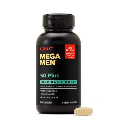 Complex Multivitamine pentru barbati 50 Plus One Daily Mega Men, 60 tablete, GNC
