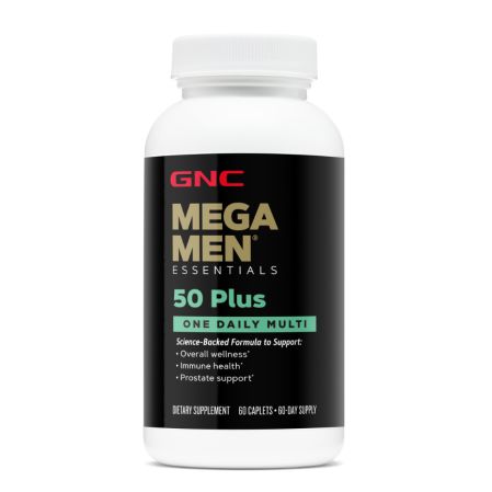 Complex Multivitamine pentru barbati 50 Plus One Daily Mega Men, 60 tablete, GNC 651426