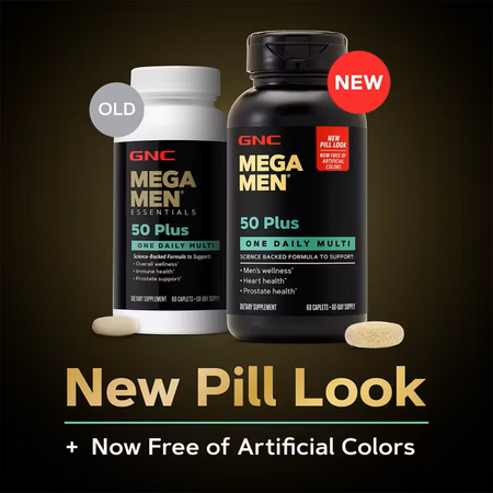 Complex Multivitamine pentru barbati 50 Plus One Daily Mega Men, 60 tablete, GNC 723035