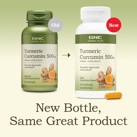 Turmeric Curcumin Herbal Plus, 500 mg, 100 capsule, GNC 735339