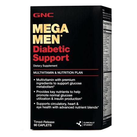 Multivitamine pentru barbati Diabetic Support Mega Men, 90 tablete, GNC