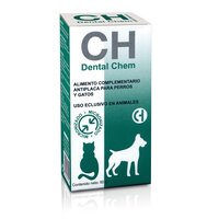 Supliment alimentar pentru caini si pisici impotriva formarii placii bacteriene si a tartului Dental Chem, 50 g, Chemical Iberica