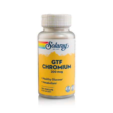 Chromium GTF Solaray, 200 mcg, 100 capsule vegetale, Secom