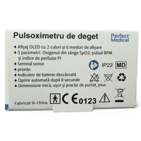 Pulsoximetru pentru deget PM23, Perfect Medical 724151