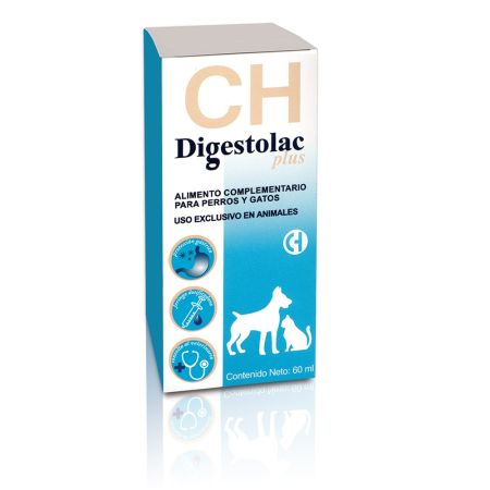 Supliment nutritiv pentru caini si pisici cu rol de protector gastric Digestolac Plus, 60 ml, Chemical Iberica