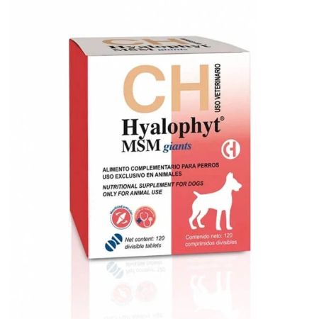 Supliment nutritiv pentru articulatii, pentru caini de talie mare Hyalophyt MSM Mare, 120 comprimate, Chemical Iberica