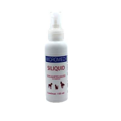 Spray cicatrizant cu argint coloidal Siliquid, 100 ml, Micromed Vet