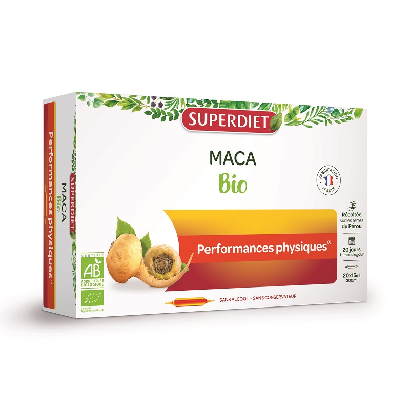 Maca Bio, 20 fiole x 15 ml, Superdiet