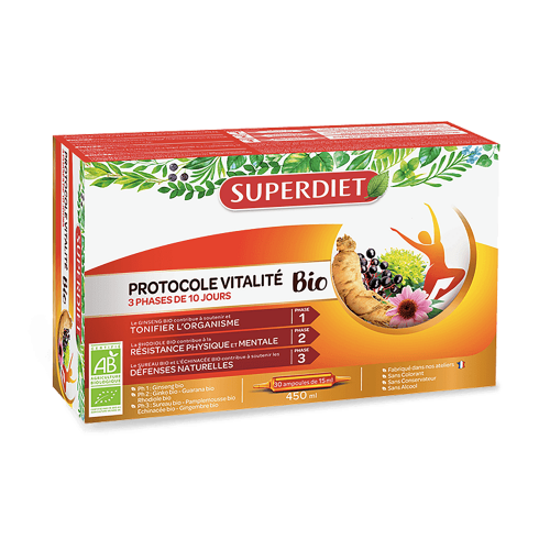 Protocol Vitalite Bio, 30 fiole x 15 ml, Superdiet