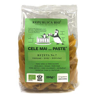 Paste eco, fara gluten, din porumb, ovaz, dovleac Reteta nr. 7, 250 g, Republica Bio