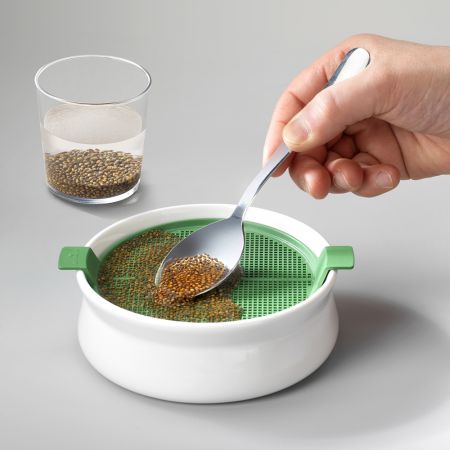 Vas de ceramica cu sita pentru germinare seminte mucilaginoase, Germline 563836