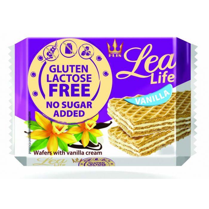 Napolitane fara gluten cu vanilie, 95 g, Lea Life