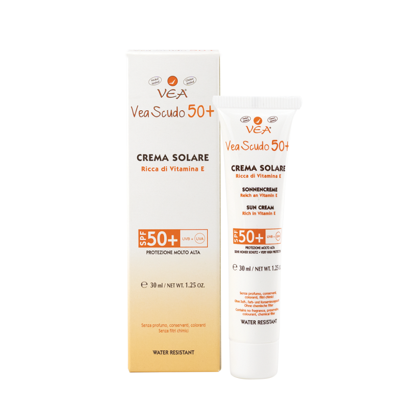 Crema cu protectie solara foarte inalta SPF 50+, Vea Scudo 50+, 30 ml, Hulka