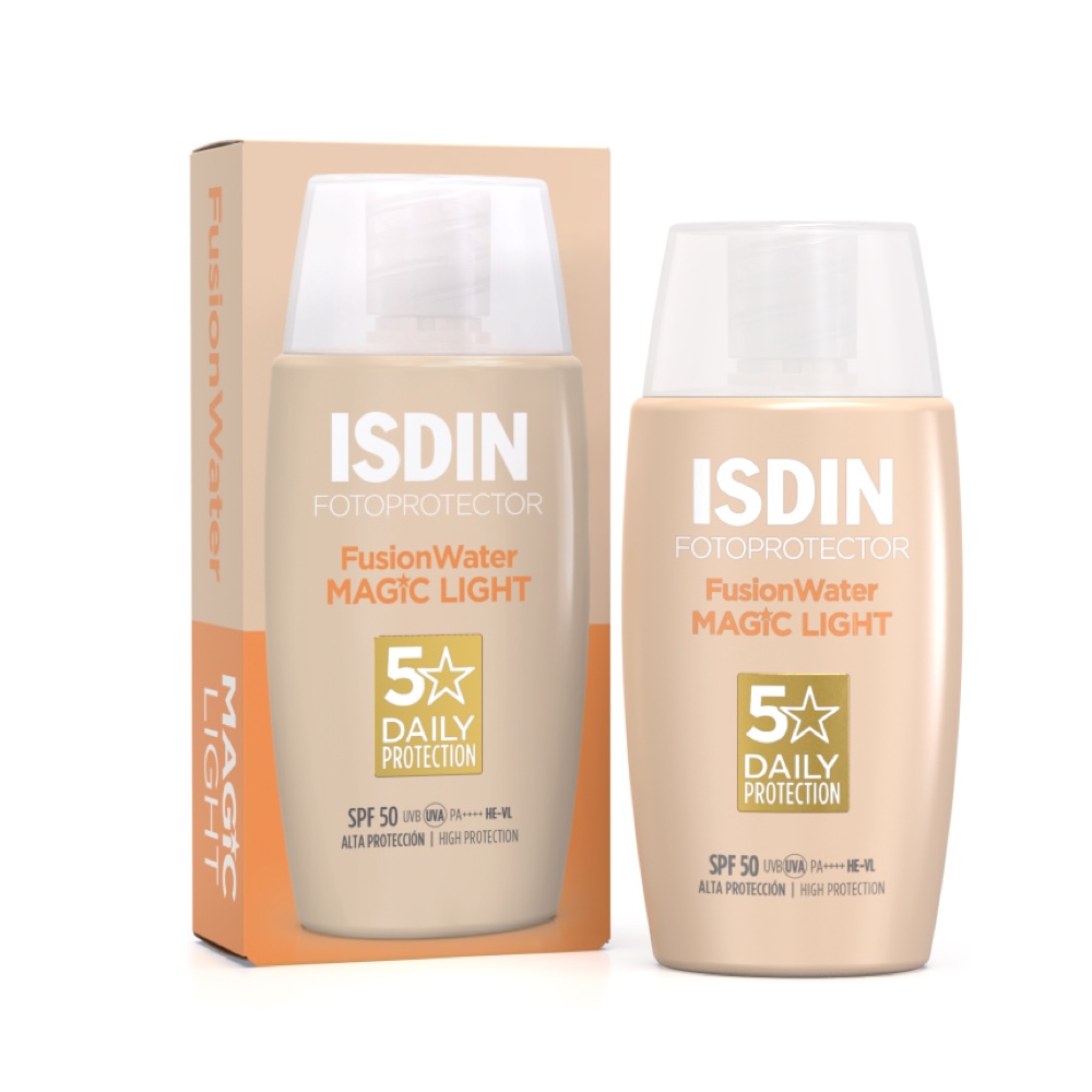 Crema de protectie solara Fotoprotector Fusion Water Color Light SPF50, 50 ml, Isdin