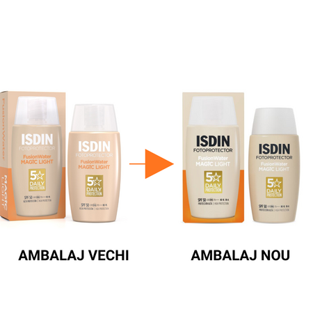 Crema de protectie solara Fotoprotector Fusion Water Color Light SPF50, 50 ml, Isdin 726996
