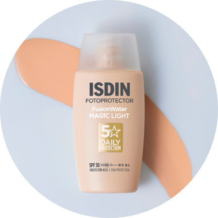 Crema de protectie solara Fotoprotector Fusion Water Color Light SPF50, 50 ml, Isdin 727000