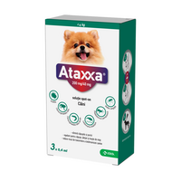 Antiparazitar extern pentru caini <4 Kg Ataxxa, 200mg/40mg, 3 pipete x 0.4 ml, Krka Vet