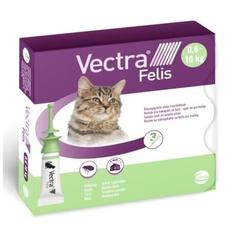Antiparazitar extern pentru pisici Vectra Felis, 3 pipete, Ceva Sante