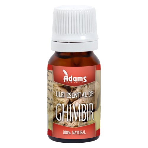 Ulei esential de Ghimbir, 10 ml, Adams Vision