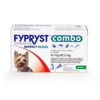 Pipete antiparazitare pentru caini de talie mica 2-10 kg Fypryst Combo, S 67 mg, 3 pipete, Krka