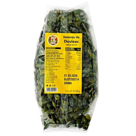 Seminte dovleac, 150 g, Solaris 661409