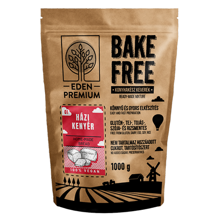 Mix de faina pentru paine de casa fara gluten Bake-Free, 1000 g, Naturking