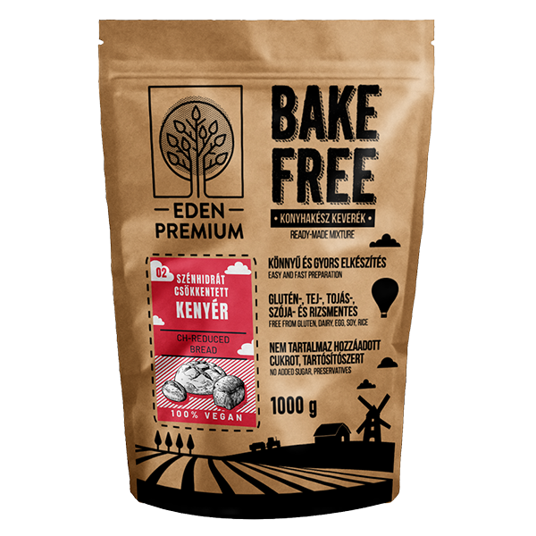 Mix de faina fara gluten pentru paine cu continut de carbohidrati redus Bake-Free, 1000 g, Naturking