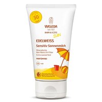 Lotiune cu floare de colt si protectie solara SPF 30 Sensitive Sun, 150 ml, Weleda