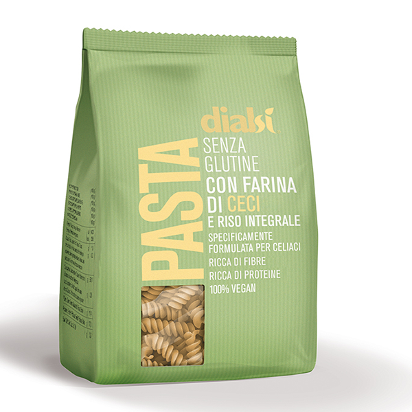 Paste fusilli din naut si orez integral, 240 g, DialSi