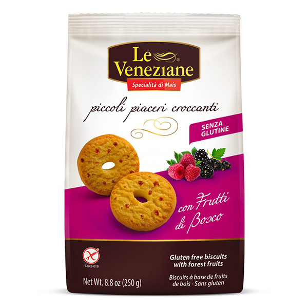 Biscuiti cu fructe de padure Le Veneziane, 250 g, MolinodiFerro