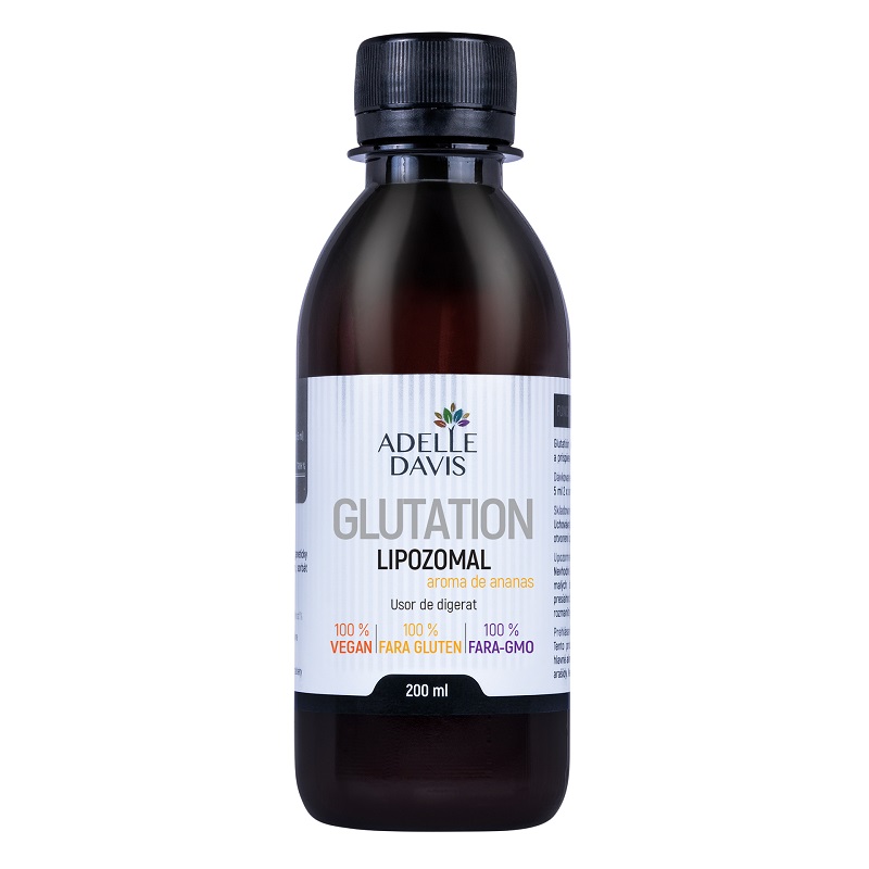 Glutation Lipozomal, aroma de ananas, lichid, 200 ml, Adelle Davis